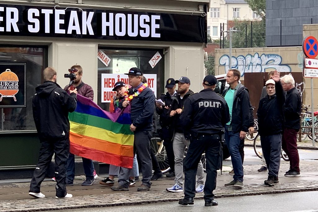 Paludans "Pride"-demo ses her i august 2019 på vej ad Nørrebrogade. Foto: Redox.
