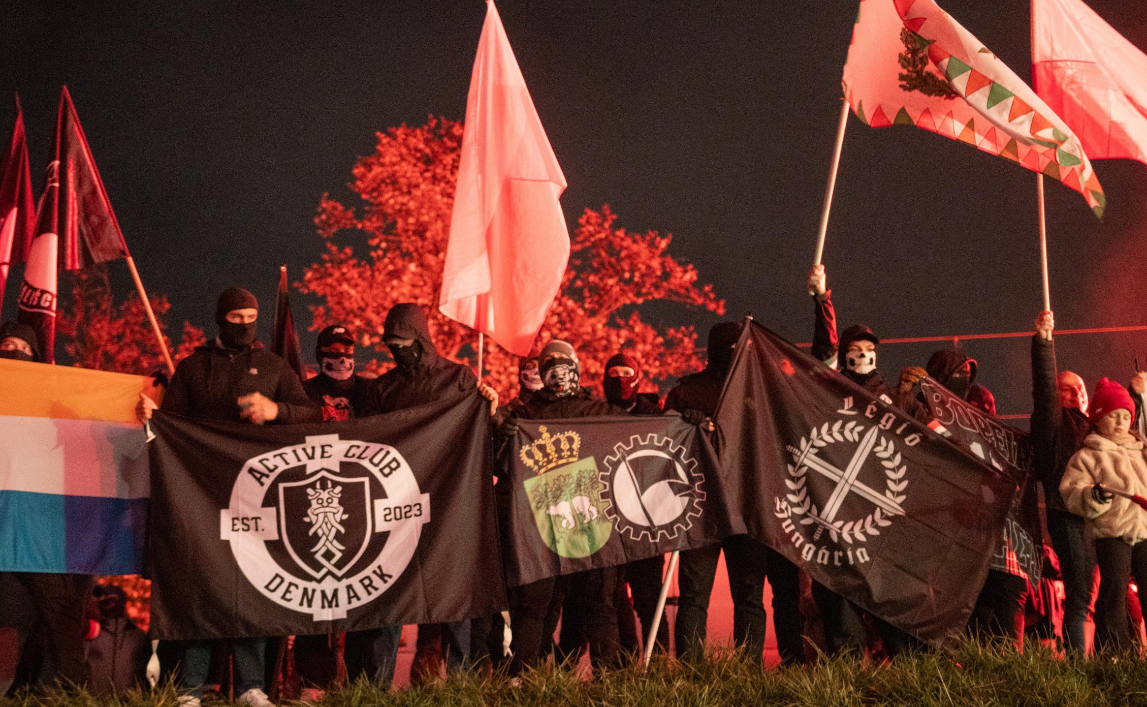 Active Club Denmark ses her ved den polske uafhængighedsmarch i 2023.