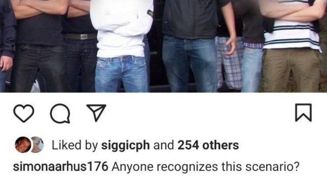 Sigfred liker et opslag af en tidligere White Pride-leder, der deler et billede af gruppens medlemmer der heiler og er maskeret med elefanthuer, hvor der er påtrykt keltisk kors. Sigfred liker et opslag af en tidligere White Pride-leder, der deler et billede af gruppens medlemmer der heiler og er maskeret med elefanthuer, hvor der er påtrykt keltisk kors.