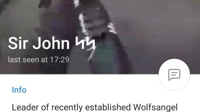 I 2023 deler Jonatan Planck Jørgensen et videoklip fra Christchurch-angrebet på hans Telegram-profil. Her ses et screenshot fra videoen, hvor man ser gerningsmandens gevær, som han brugte under angrebet.